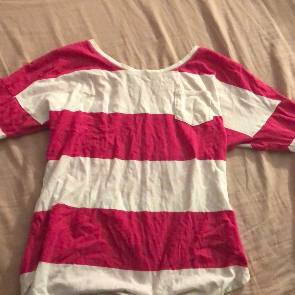 Pink striped shirt